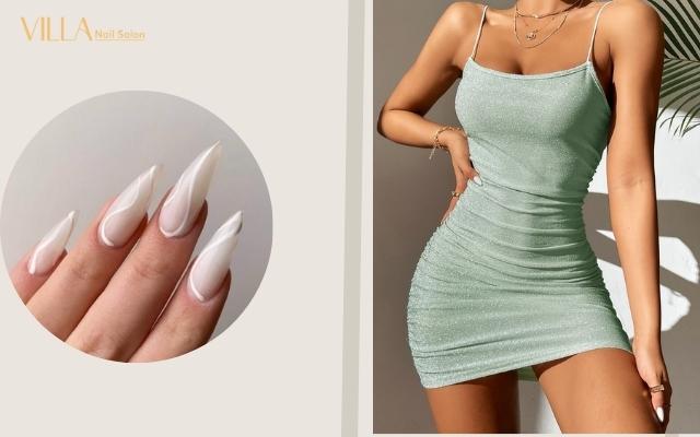 nail color go with Mint Green Dresses 