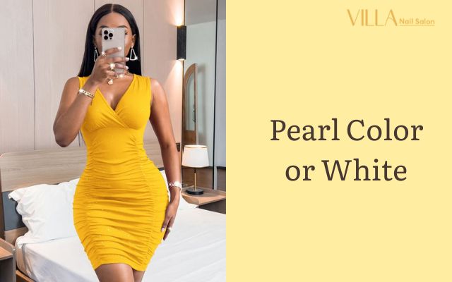 Pearl Color with yellow dress