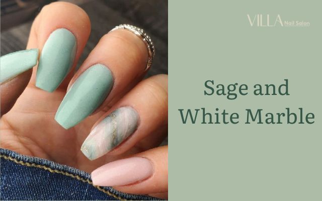 Sage and White Marble