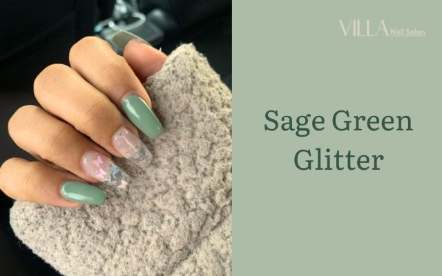Sage Green Glitter