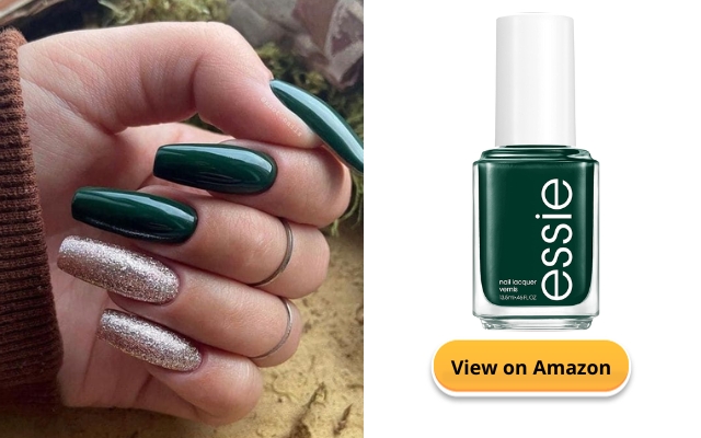 Emerald Green nail color for olive skin