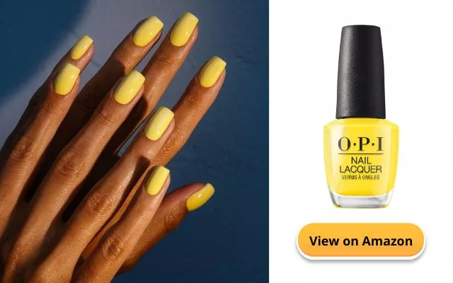 Yellow polish for Dark Skin Feet