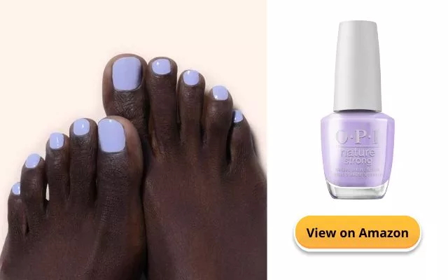 purple pastel polish for Dark Skin Feet